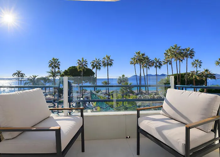 Sable Croisette - De Luxe Avec Terrasse Et Vue Апартаменты Канны
